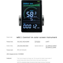 Pabiflo M6C Elektrikli Bisiklet LCD Ekran Ölçer 24V-60V E Scooter Dağ Elektrikli Bisiklet Için USB ile LCD Panel Renkli Ekran (5pın) (Yurt Dışından)