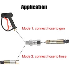 Pabiflo 2x Yüksek Basınçlı Yıkama Makinesi Döner Bağlantı 3/8 Inç Basınçlı Yıkama Hortumu Bağlantı Parçaları 360 Derece Rotasyon Konektörü Araba Yıkama (Yurt Dışından)