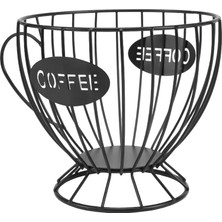 Pabiflo Coffee Capsule Storage Basket Coffee Cup Basket Coffee Pod Organizer Holder Coffee Pod Holder Coffee Accessories (Black) (Yurt Dışından)