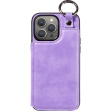 Forestl Digital iPhone15 Pro Max Case Pu+Tpu Telefon Kapağı Kickstand-Light Mor ile (Yurt Dışından)