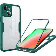 Forestl Digital iPhone15 Akrilik+Tpu Defender Kılıfı Için Pet Screen Koruyucu-Midnight Green ile Koruyucu Telefon Kapağı (Yurt Dışından)