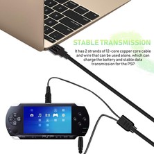 Telmba Sony Psp 1000 2000 3000 Için 2'li Taşınabilir USB Kablosu ve Veri Kablosu Paketi, Şarj Kablosu 2'si Bir Arada (Yurt Dışından)