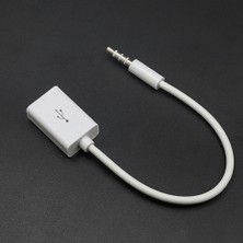 Telmba Araba Oto USB Dişi 3.5mm Jack Aux Erkek Ses Kablosu Dönüştürücü Uzatma Kablosu (Yurt Dışından)