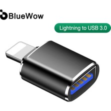 Telmba Bluewow S43 Apple Lightning Otg Adaptörü Ip Adaptörü Için iPad Ios Için USB Flash Sürücü Klavye Faresi (Yurt Dışından)