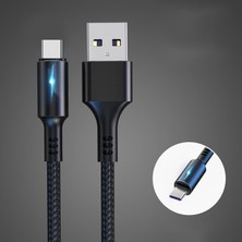 Telmba LED Işık 5A Tip C Kablo Hızlı Şarj USB C Kablosu Xiaomi Huawei Not 7 Telefon Aksesuarları Veri Kablosu Şarj Cihazı USB Kablosu (Yurt Dışından)