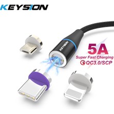 Telmba Keysıon 5A USB Tip-C Süper Hızlı Şarj Manyetik Kablo Için Huawei P30 Mate 20 Pro Onur 20 10I USB C Telefon Mıknatıslı Şarj Cihazı Tel (Yurt Dışından)