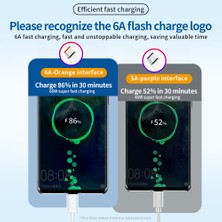 Telmba 6A 66W USB C Tipi Kablo Tel Huawei Samsung S10 S20 Xiaomi Mi 11 Cep Telefonu Hızlı Şarj USB C Kablosu Tip-C Şarj Aleti Kablosu (Yurt Dışından)