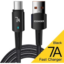 Telmba Essager 7A 100W USB C Tipi Kablo 100W Hızlı Şarj Kablosu Oppo Oneplus Huawei P40 P30 Samsung Realme Için (Yurt Dışından)