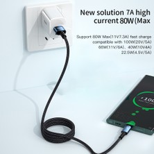 Telmba Essager 7A 100W USB C Tipi Kablo 100W Hızlı Şarj Kablosu Oppo Oneplus Huawei P40 P30 Samsung Realme Için (Yurt Dışından)