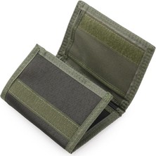 Telmba Yeni Erkek Üç Katlı Cüzdan Moda Naylon Kanvas Çanta Anahtarlık Tutucu Pencere Kart Sahibinin Velcro Cep Fermuar Kadın Para Çantası (Yurt Dışından)
