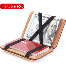 Telmba Moda Erkek Ince Cüzdan Erkek Ultra Ince Kısa Erkek Sihirli Cüzdan Para Nakit Kart Sahibinin Çanta (Yurt Dışından)