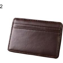 Telmba Erkekler Vintage Suni Deri Para Klip Kart Sahibinin Cep Ince Bifold Sihirli Cüzdan (Yurt Dışından)
