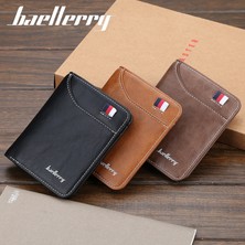 Telmba Baellerry Cüzdan Erkek Kısa Kore Versiyonu Dikey Çoklu Kart Üç Katlı Bozuk Para Cüzdanı Ince Ehliyet Kartı Sahibi (Yurt Dışından)