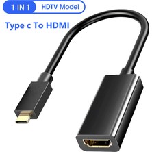 Telmba Tip C - HDMI Uyumlu Kablo Adaptörü 4K 30Hz USB C 10GBPS Dizüstü Bilgisayarlar Tv'ler Monitörler Için Yüksek Hızlı Iletim Dönüştürücü (Yurt Dışından)