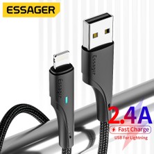 Telmba Essager USB Kablosu iPhone 11 12 13 Pro Max Mini x Xr Xs Se 8 7 6 Artı 6s 2.4A Hızlı Şarj Kablosu Veri Kablosu iPhone Şarj Cihazı Için (Yurt Dışından)