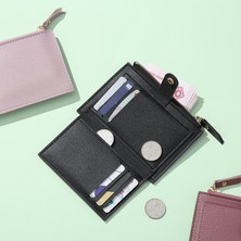 Telmba Erkek Kadın Moda Kredi Kartı Kımlık Kartı Çok Yuvalı Kart Tutucu Rahat Pu Deri Mini Bozuk Para Cüzdanı Cüzdan Kılıf Cep Düz Renk (Yurt Dışından)
