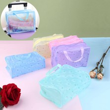 Telmba Temizle Şeffaf Plastik Pvc Seyahat Makyaj Çantası Kozmetik Tuvalet Zip Çanta Kılıfı (Yurt Dışından)