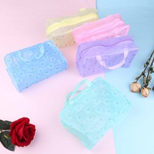 Telmba Temizle Şeffaf Plastik Pvc Seyahat Makyaj Çantası Kozmetik Tuvalet Zip Çanta Kılıfı (Yurt Dışından)