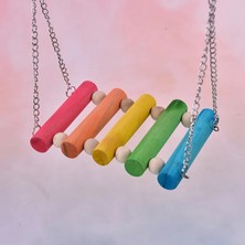 Shanhua Shop A4 Stili Kuş Asılı Salıncak Oyuncaklar Ahşap Papağan Muhabbet Kuşu Tünemiş Ispinoz Evcil Hayvan Aksesuarları Asılı Çiğnemek Oyuncaklar Kuşlar Için Salıncak Köprü Oyuncaklar (Yurt Dışından)