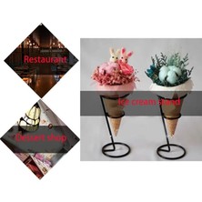 Pengfushop4 C Stili Siyah Demir Dondurma Tutacağı Cupcake Konileri Stand Raf Ekranı Kar Konileri Suşi El Ruloları Patlamış Mısır Şekeri Patates Kızartması Tatlılar Savo (Yurt Dışından)