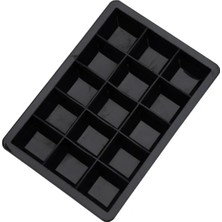 Pengfushop4 15 Izgara Siyah Stili Kapakla 15 Izgara Gıda Sınıfı Buz Küpü Tepsisi Silikon Kapaklı Buz Kalıbı Ev Dıy Dondurma Ice Cube Maker Soğuk Içecek Mutfak Bar Aksesuarları (Yurt Dışından)