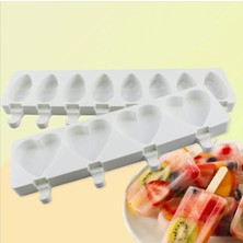 Pengfushop4 S Oval ve 20 Çubuk Stili Silikon Dondurma Kalıbı Popsicle Kalıp Varil Kalıpları Dıy Tatlı Kalıp Formu Varil Buz Pop Maker Ev Yapımı Buz Lolly Ahşap Sopa (Yurt Dışından)