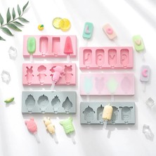 Pengfushop4 No.3 Tarzı Silikon Dondurma Kalıbı Kapaklı Dıy Ev Dondurma Kalıbı Popsicle Maker Şeker Dekorasyon Tatlı Kalıpları Için Buz Küpü Tepsisi (Yurt Dışından)