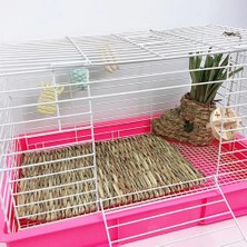 Shanhua Shop Ahşap Renk1 Stili Moda Sevimli Çim Dokuma Gine Domuzu Tavşan Hamster Yatak Mat Saman Yuva Kafesi Pet Chew Oyuncak Pad Pet Kafesleri Ürünleri Aksesuarları (Yurt Dışından)