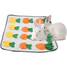 Shanhua Shop Tavşan Koklama Pedi Stili Tavşan Koklama Pedi Bunny Bulmaca Oyna Interaktif Snack Mat Anti-Sıkıcı Oyuncaklar Lapin Hamster Gine Domuzu Lla Pet Supplie (Yurt Dışından)