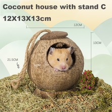 Shanhua Shop Hindistan Cevizi Evi C Stili Hamster Doğal Hindistan Cevizi Evi Küçük Pet Döken Ev Yatakları Guniea Domuz Çiğneme Oyuncak Hamster Aksesuarları Kuş Kafesleri (Yurt Dışından)