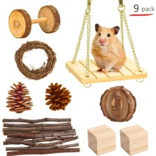 Shanhua Shop 12 Adet Set Stili Hamster Oyuncak Setleri Tavşan Kobay Gelincik Oyun Molar Ürün Seti Boru Ahşap Set Oyuncak Hamster Lla Için Kuş Küçük Evcil Hayvanlar Oyuncaklar (Yurt Dışından)