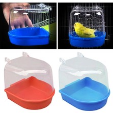 Shanhua Shop Kırmızı Stil 1 Adet Plastik Kuş Su Banyosu Kutusu Küvet Papağan Parakeet Lovebird Kuş Pet Kafes Asılı Kase Pet Malzemeleri Küvet Duş Kuş (Yurt Dışından)