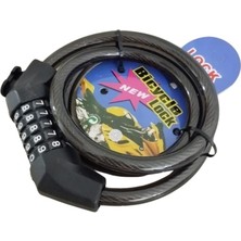 T. Concept Dayanıklı Parlak Siyah Şifreli Çelik Bisiklet Kilidi