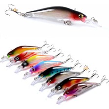 Tlg Shop No.8 Stili 1 Adet Yüzer Lazer Minnow Balıkçılık Lures 8.3cm 6.2g Wobbler Crankbait Mücadele 3D Gözler Sert Plastik Yem Bas Pike Sazan Balıkçılık (Yurt Dışından)