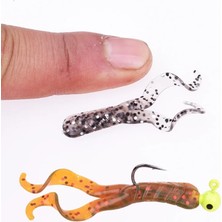 Tlg Shop H Tarzı Licone Solucan Yumuşak Yemler Jig Wobblers 4cm 0.7g Turna Bas Sazan Olta Takımı Cazip Karides Koku Tuz Yapay Yemler (Yurt Dışından)