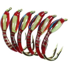 Tlg Shop 10 Adet YK0184 Tarzı 6 Adet Balıkçılık Lures Sinek Geyik Saç Böceği Alabalık Sinek Balıkçılık Sinek Yemi #12 Yünlü Solucan Kahverengi Caddis Perisi Balıkçılık Cazibesi (Yurt Dışından)