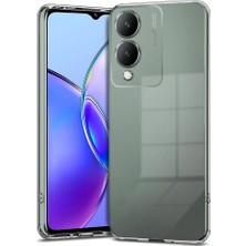 Case 4u Vivo Y17S Uyumlu Kılıf Kamera Korumalı Yumuşak Şeffaf Ince Süper Silikon