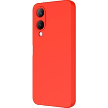 Case 4u Vivo Y17S Kılıf Kamera Korumalı Içi Kadife Logosuz Mara Lansman Silinebilir Kılıf Kırmızı