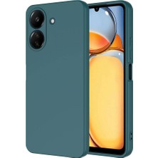 Case 4u Xiaomi Redmi 13C Kılıf Kamera Korumalı Içi Kadife Logosuz Mara Lansman Silinebilir Kılıf Koyu Yeşil