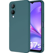 Case 4u Vivo Y17S Kılıf Kamera Korumalı Içi Kadife Logosuz Mara Lansman Silinebilir Kılıf Koyu Yeşil