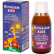 Over Dr. Over Vitalizin Kids L-lizin, L-arjinin, Inositol, Fosfotidilserin, Vitamin ve Mineralleri İçeren Takviye Edici Gıda - 1 kutu