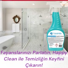 Tusemix Happy Clean Banyo Fayans Kireç Çözücü ve Duşakabin Ağır Kir Temizleyici Sprey 750 ml