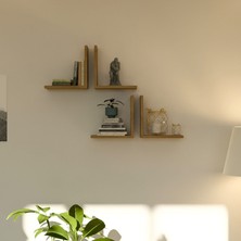 İda Wooden Reflect Dekoratif Duvar Rafı - Duvar Kitaplığı