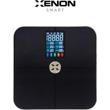 XenonSmart Akıllı Dijital Tartı Baskül Yağ Su Kas Vücut Kitle Endeksi Kilo Ölçer Tartı Bluetooth Bağlantılı,Nabız Ölçümlü