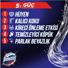 Domestos Wc Blok 5'li Güç Tuvalet Bloğu Manolya Ferahlığı Maksimum Hijyen 100 G x 3