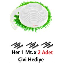 Mgf Plast Mgf Çim Ayırıcı 25 mt Beyaz Çim Sınırlayıcı Taş Toprak Ayıracı Çim Taş Toprak Bariyeri Ayraç