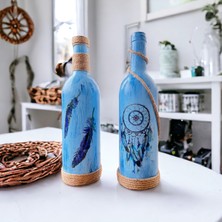 Mes Reves Design El Yapımı Dekoratif Şarap Şişeleri 2'li Set
