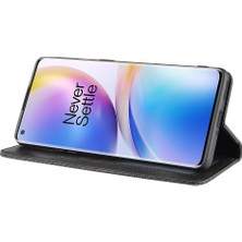 Yihang Boutique Oneplus 8 Için Pro 5g Manyetik Kapatma Cüzdan Pu Deri Telefon Kılıfı (Yurt Dışından)