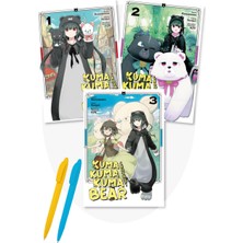 Kuma Kuma Kuma Bear 1 - 2 - 3  Ciltli Şömizli - 3 Kitap Set Grubu + Alfa Kalem -  Kıta – Kumanano