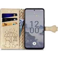 Yihang Boutique Nokia X30 Için Deri Kısa Kayış Karikatür Telefon Kılıfı (Yurt Dışından)